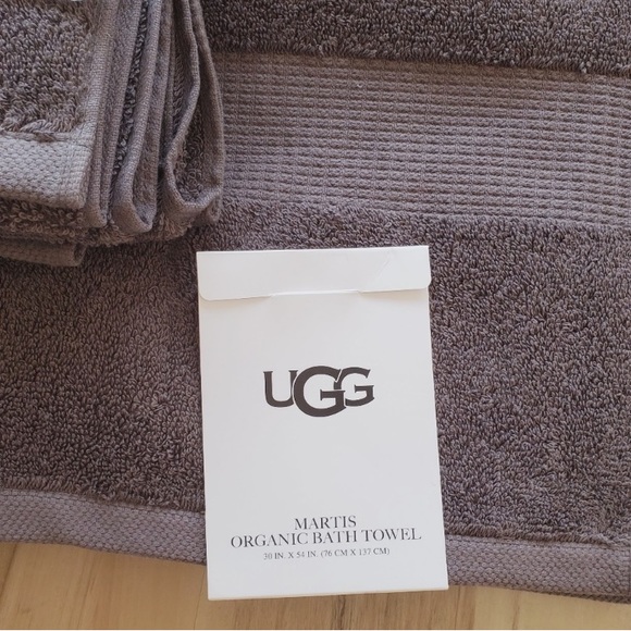 UGG Bath Ugg Martis Organic Towels Set 4pc Bath Hand Towel Set Grey